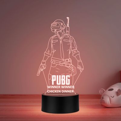 PUBG Led Night Lamp Multicolored Light Gift For PUBG Lover & Game Room Decor